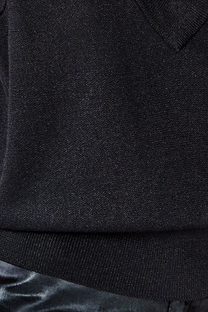 Preppy knitted Vest- Black